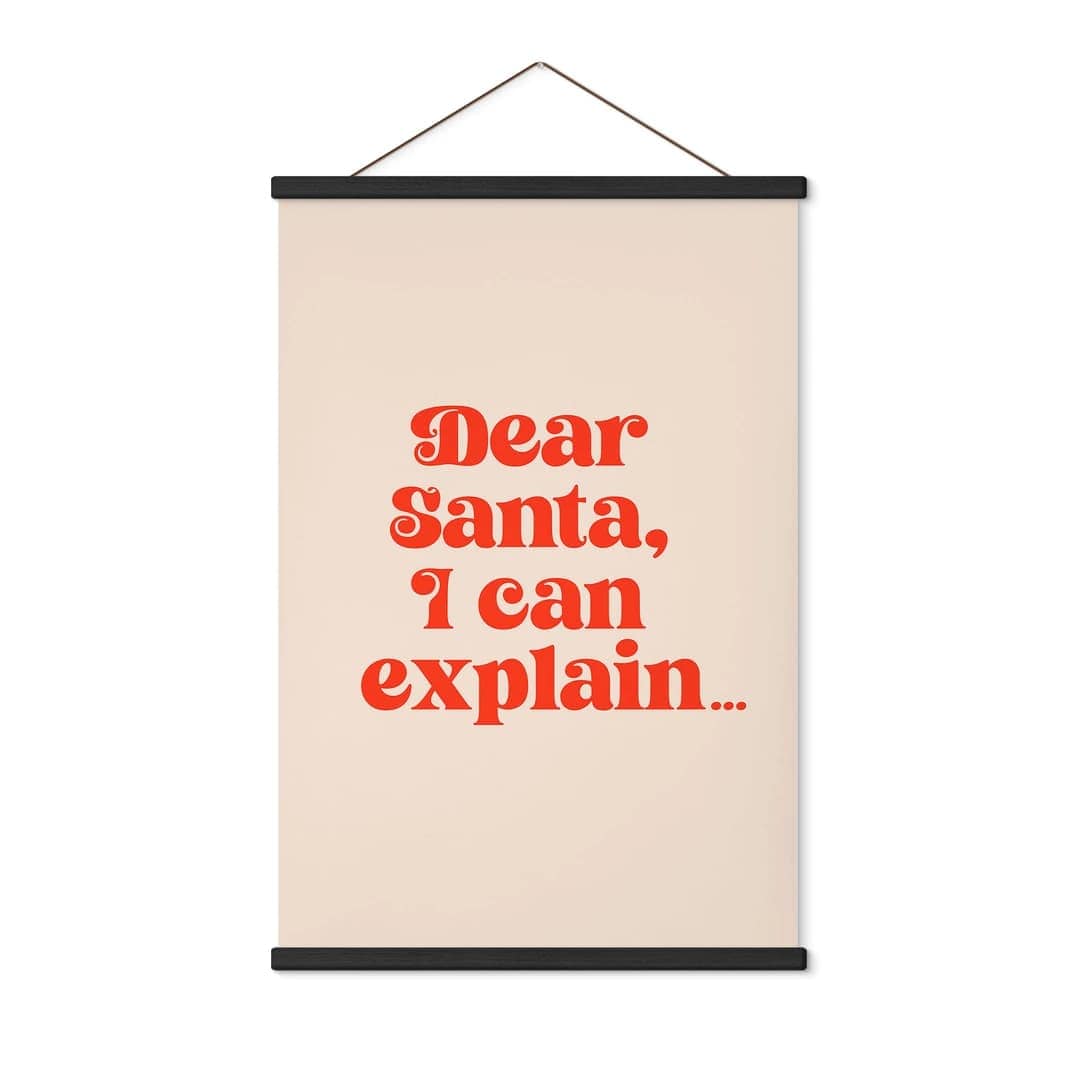 Stampe su tessuto di Natale - Caro Babbo Natale, posso spiegare... - Stampe by Ayleen