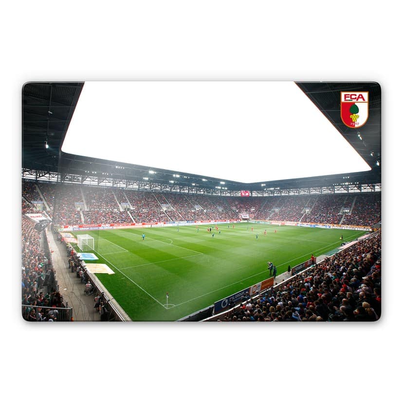 Glasbild FC Augsburg Stadion Innenansicht