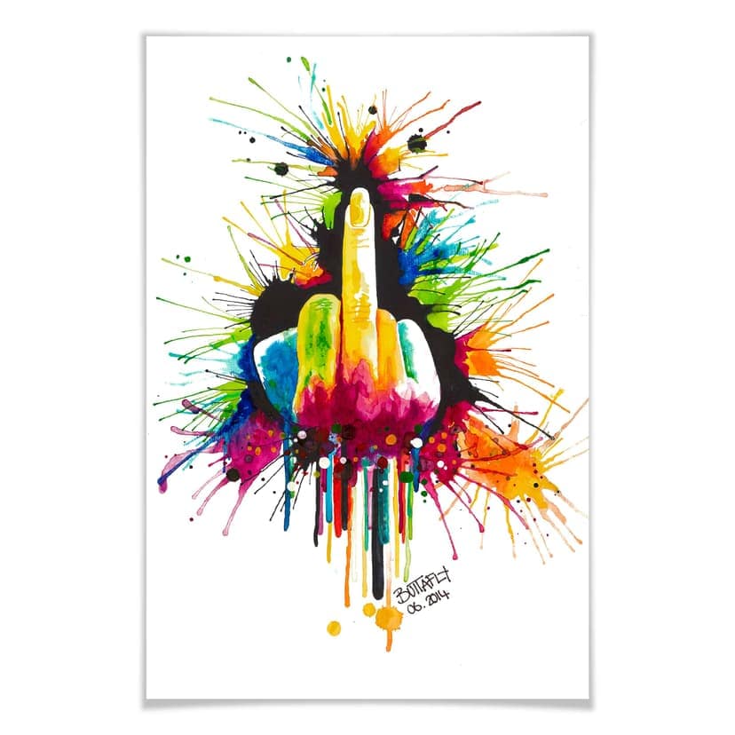 Poster Buttafly - Fuck the system