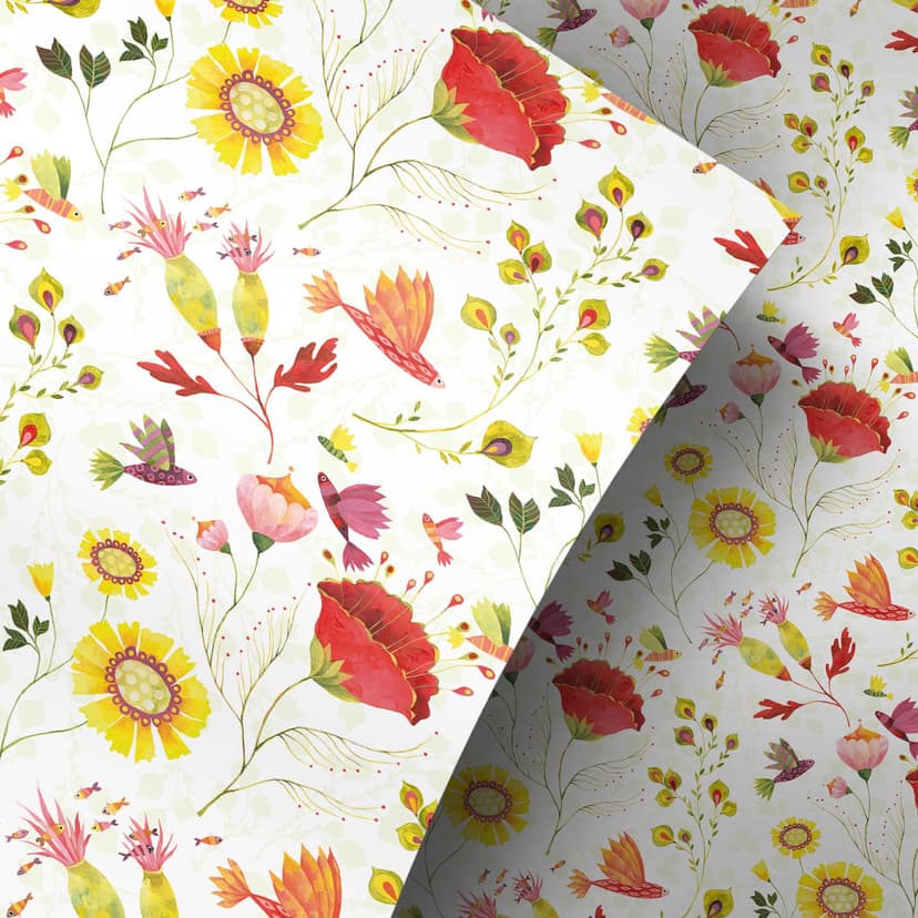 Pellicola per mobili Blanz - Fiori fantastici