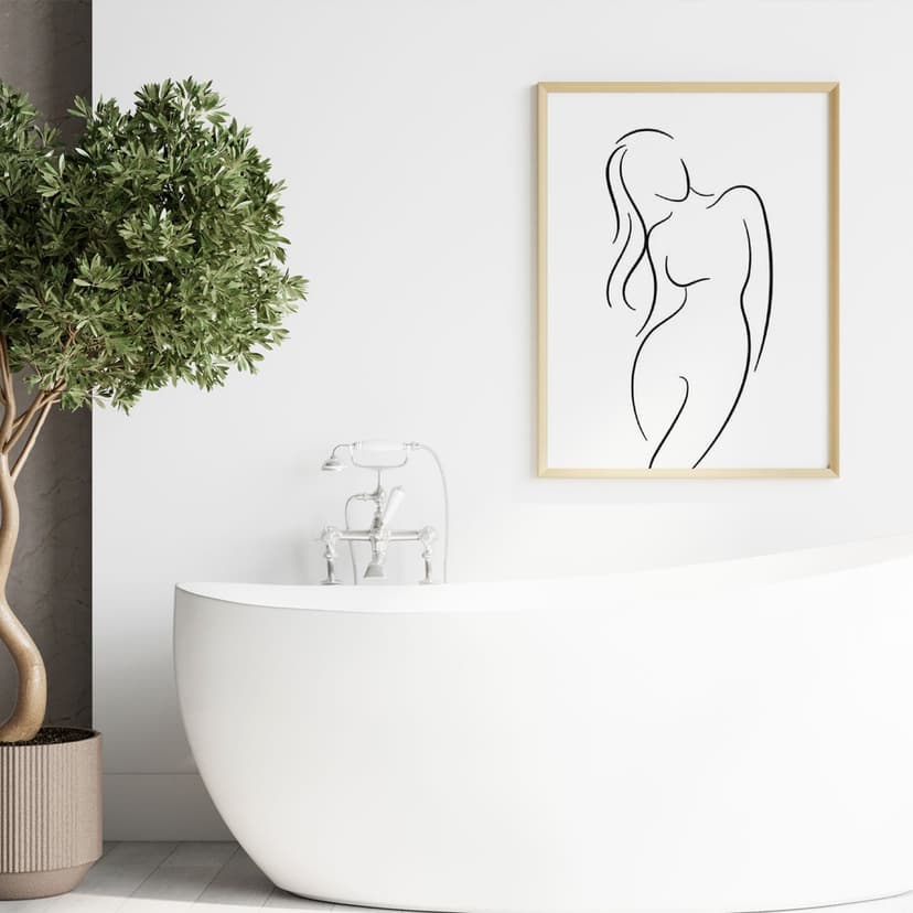 Poster Lineart – Silhouette di donna