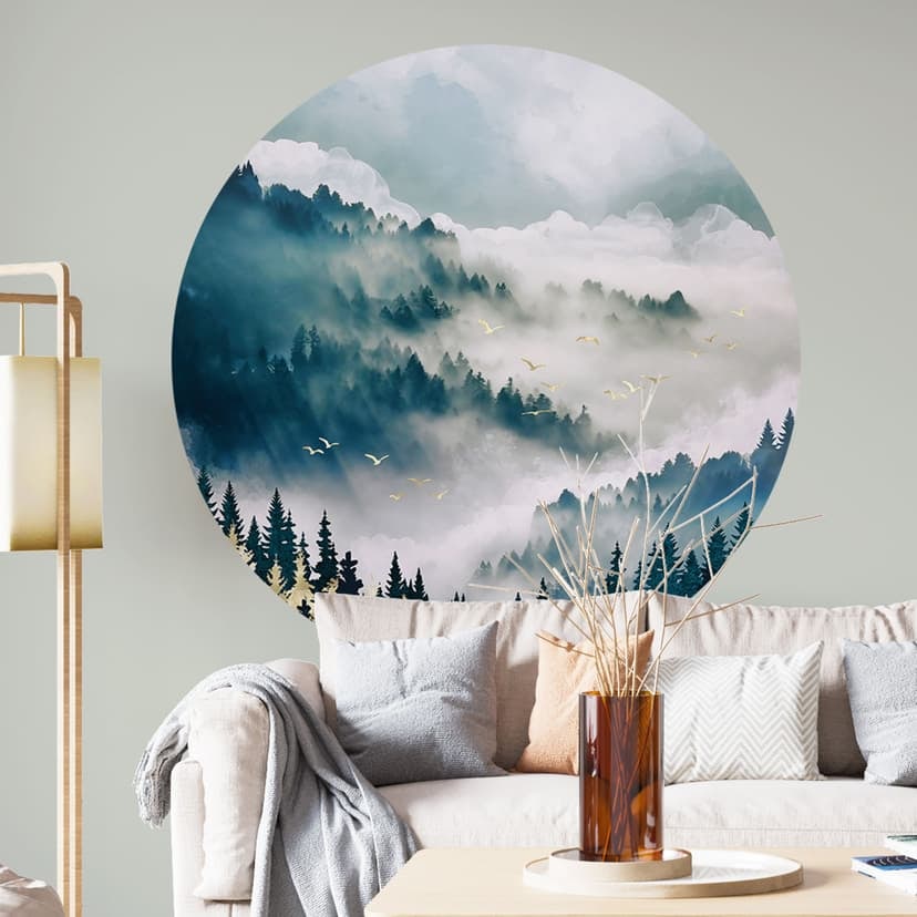 Adesivo murale Nebbia misteriosa nella foresta - SpaceFrog Designs