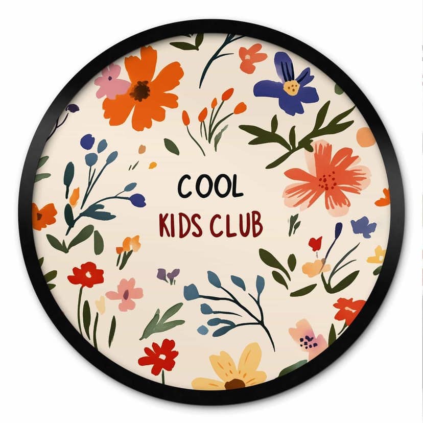 Poster per bambini - Cool Kids Club Fiori colorati - Treechild - Rotondo