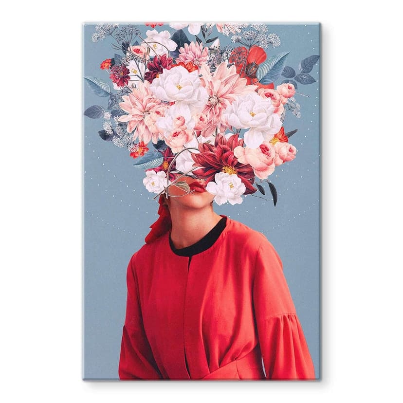 Stampa su vetro Moth - Flower Lady