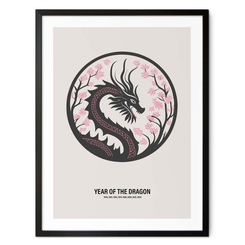 Poster Segno zodiacale cinese - Anno del Drago - Paperago