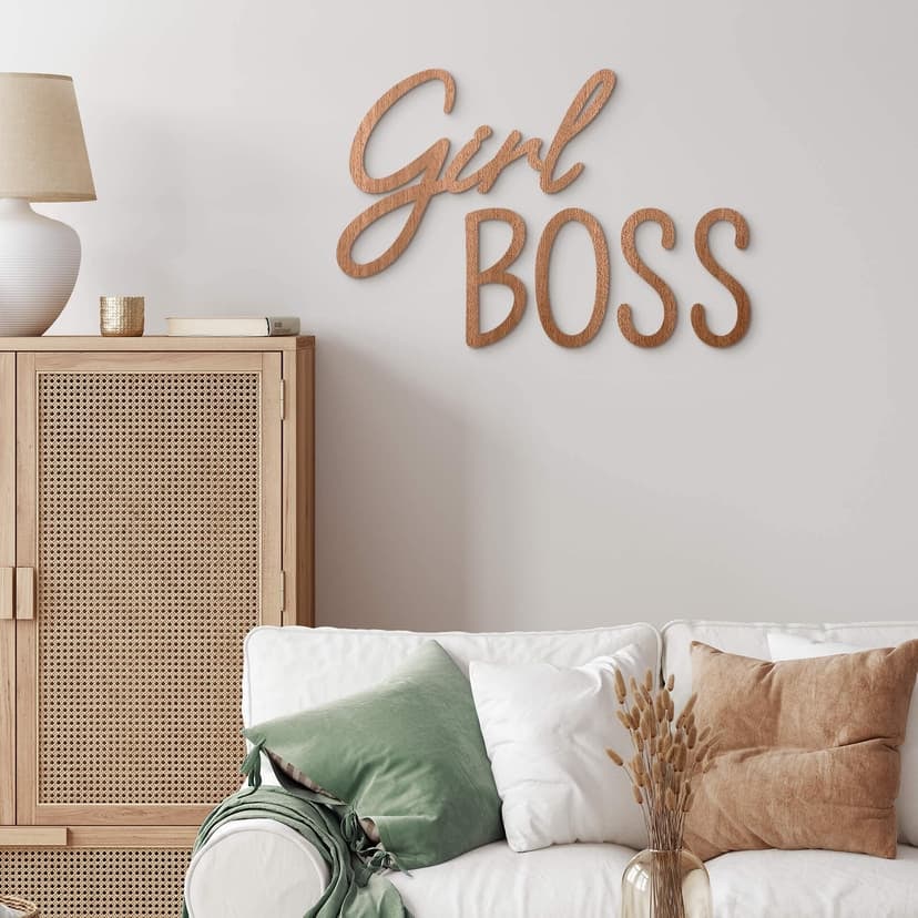 Decoro in legno Girl Boss