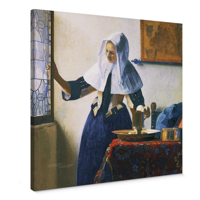 Stampa su tela Vermeer – Donna con brocca