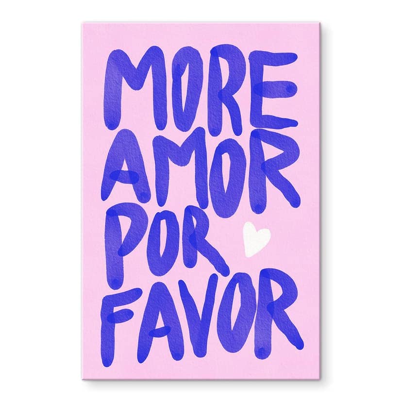 Stampa su vetro acrilico More amor por favor - Bloom