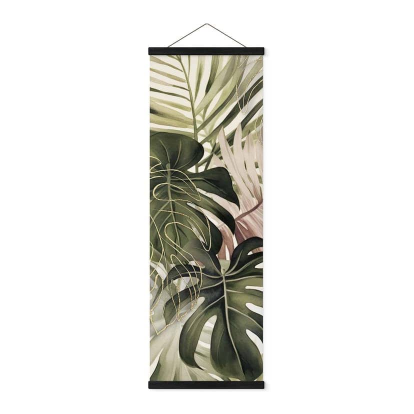 Poster tessile Foglie tropicali Boho - Haase