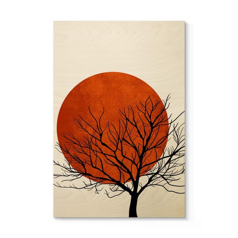 Stampa su legno Kubistika - Tramonto