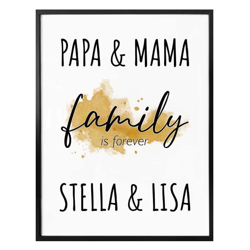 Poster Family is forever + Testo personalizzato