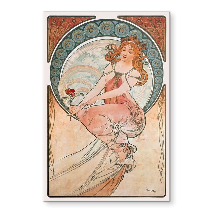 Stampa su acrilico Mucha - Quattro arti: Pittura