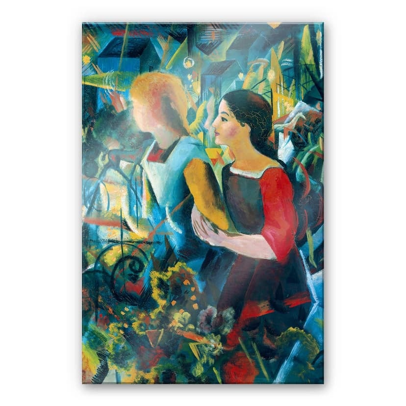 Stampa su vetro acrilico Macke - Due ragazze