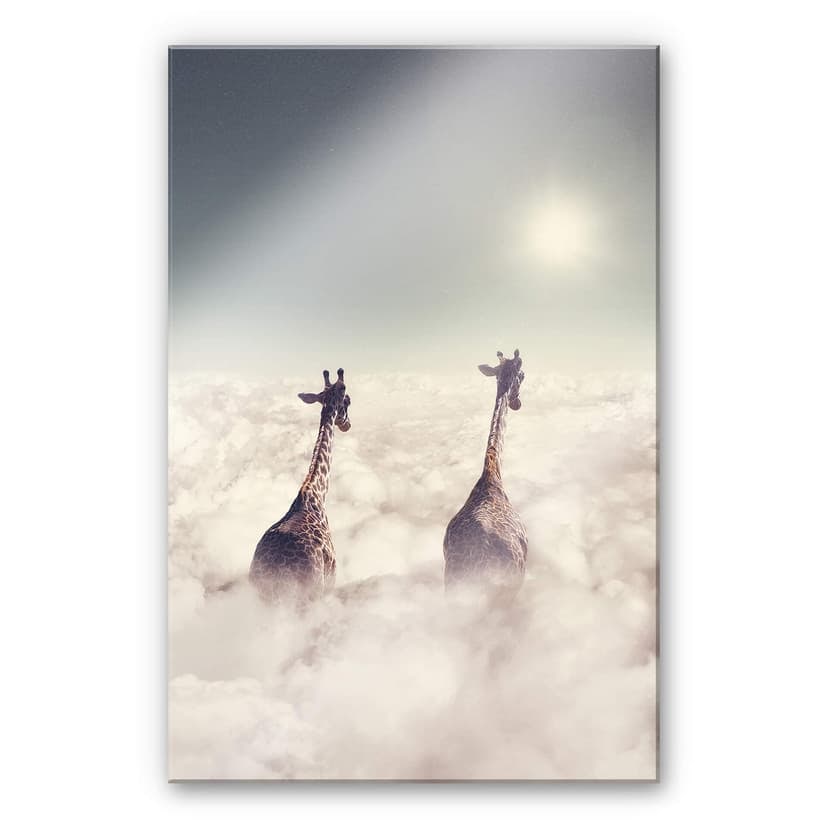 Stampa su vetro acrilico Loose - Giraffe giganti