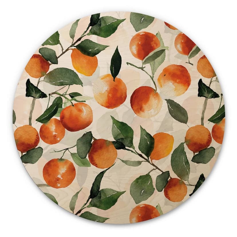 Stampa su legno Mandarini fruttati - UN Designs
