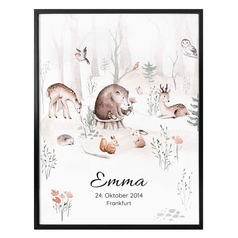 Poster Kvilis - Foresta + testo personalizzato