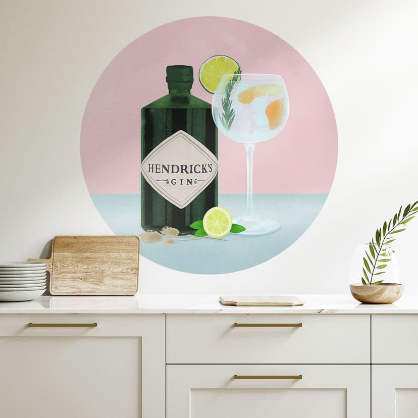 Adesivo murale Cocktail di gin e tonic - Lizde