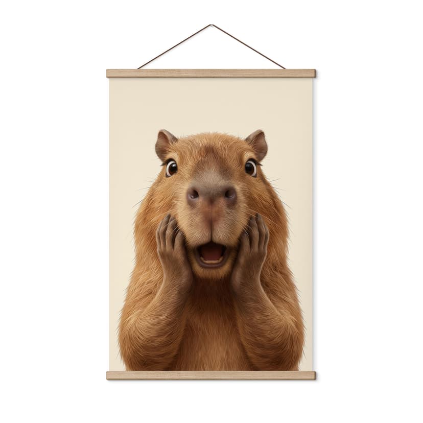 Stampe su tessuto Capybara a sorpresa