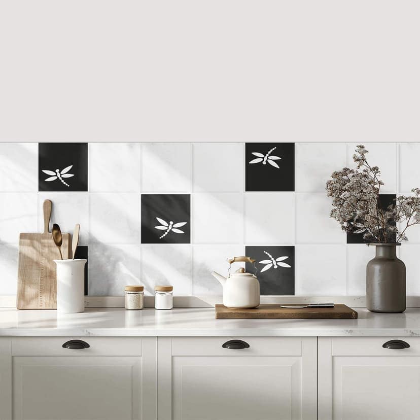 Adesivo murale - Decorazione per piastrelle - libellula