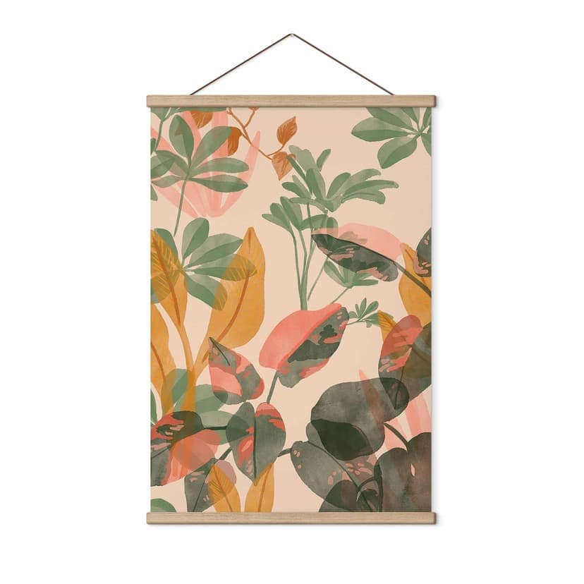 Stampe su tessuto con piante tropicali - Goed Blauw