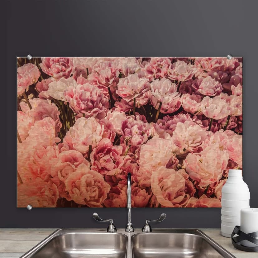 Pannello paraschizzi in Alu-Dibond – Peonie