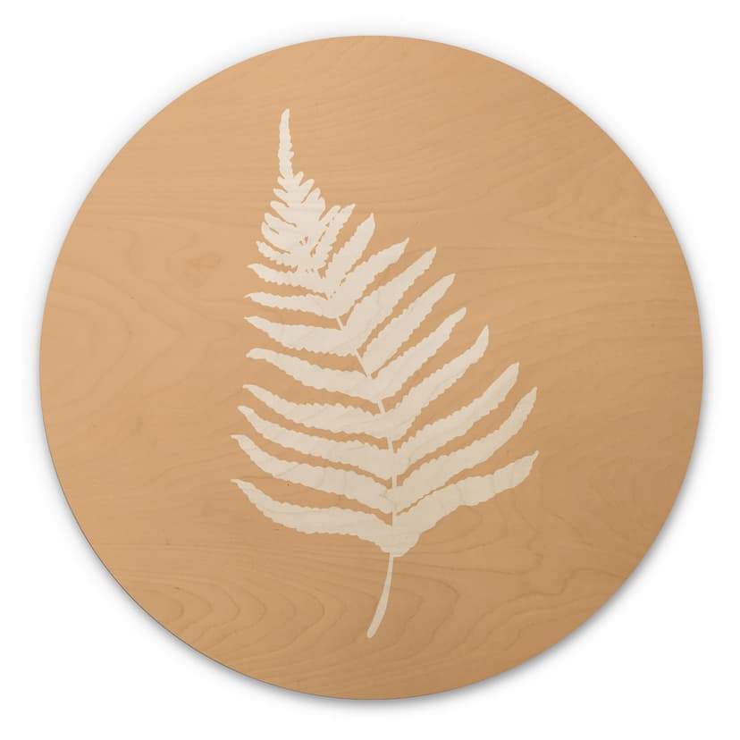 Stampa su legno Sagoma di foglia di felce - 1X Studio