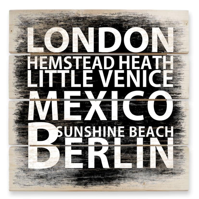 Stampa su legno - London - Mexico - Berlin