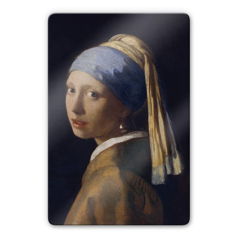 Stampa su vetro - Vermeer - La ragazza con l'orecchino di perla