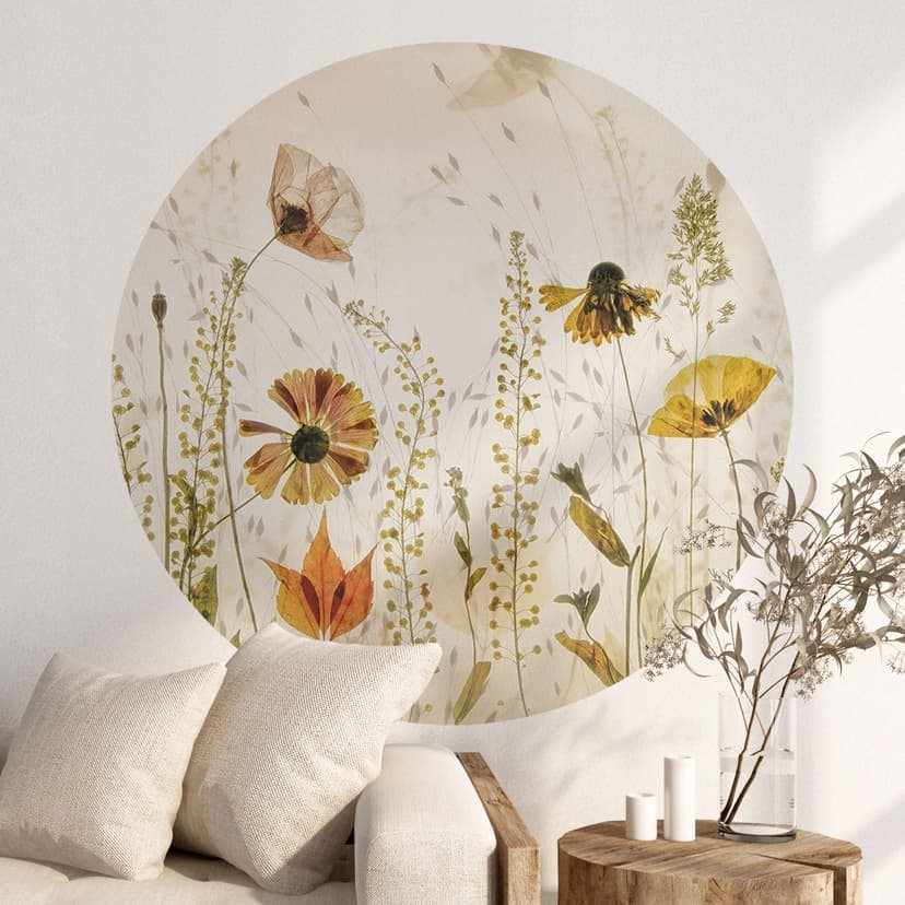 Adesivo murale Fiori di campo alla luce del sole - Talen - Rotondo