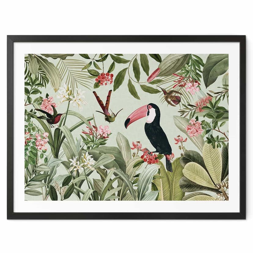 Poster Tucano in una giungla paradisiaca - UN Designs