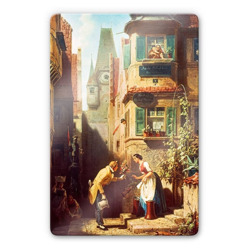 Glasbild Spitzweg - Der ewige Hochzeiter