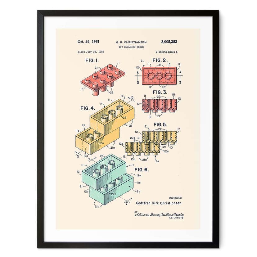 Poster Come è nato il più famoso blocco da costruzione - Bodart