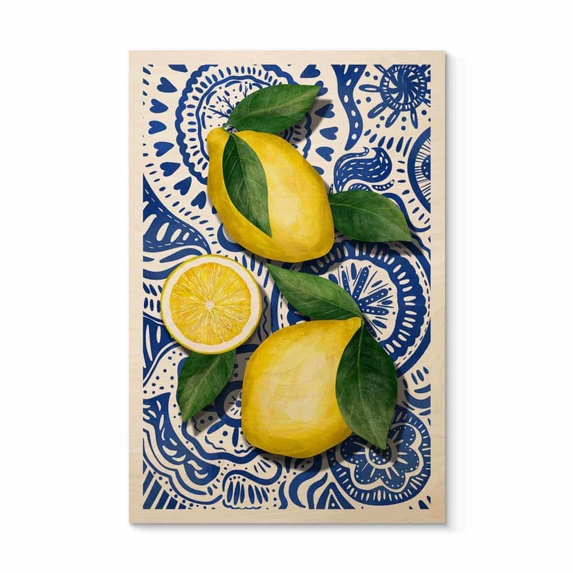 Stampa su legno limoni di Sicilia - EMELIEmaria