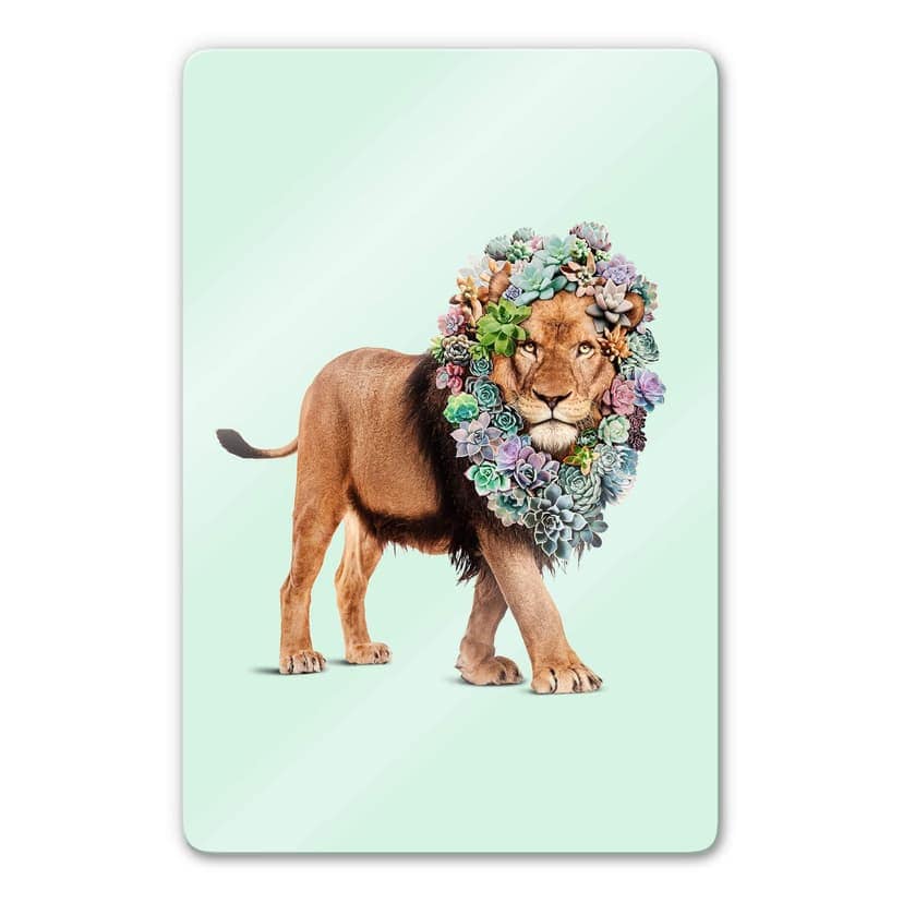 Stampa su vetro Loose - Succulent Lion