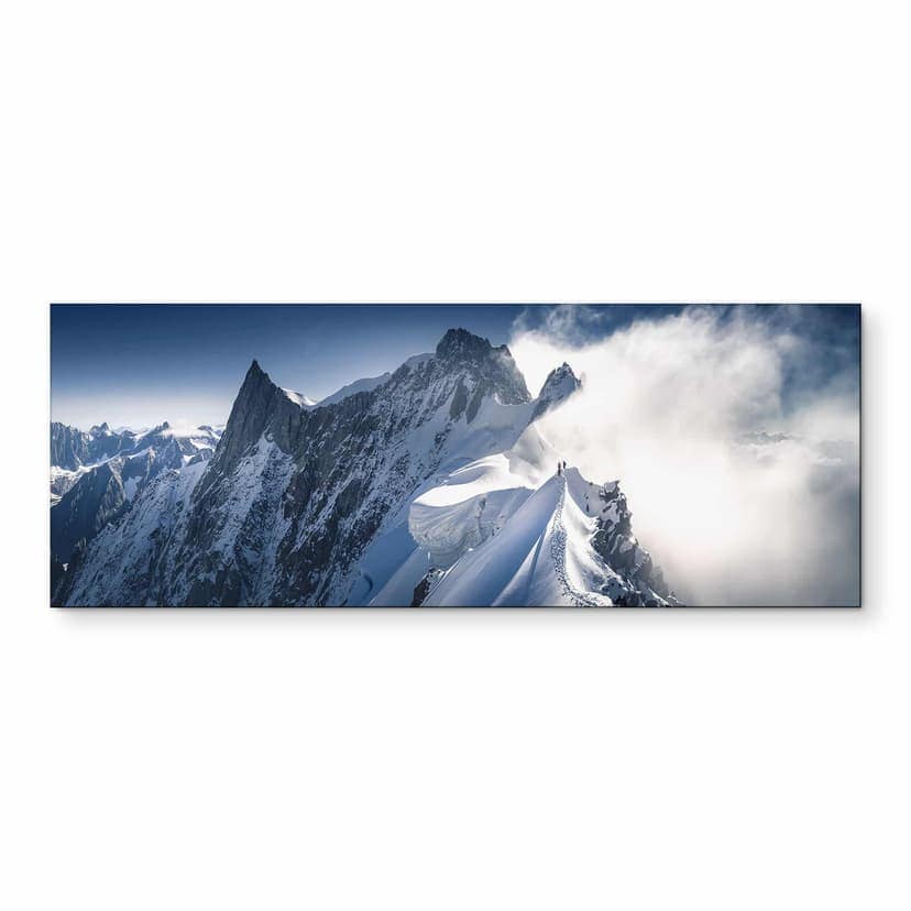 Stampe per pareti sulla cima del Monte Bianco - Nienartowicz - panorama in alluminio dibond
