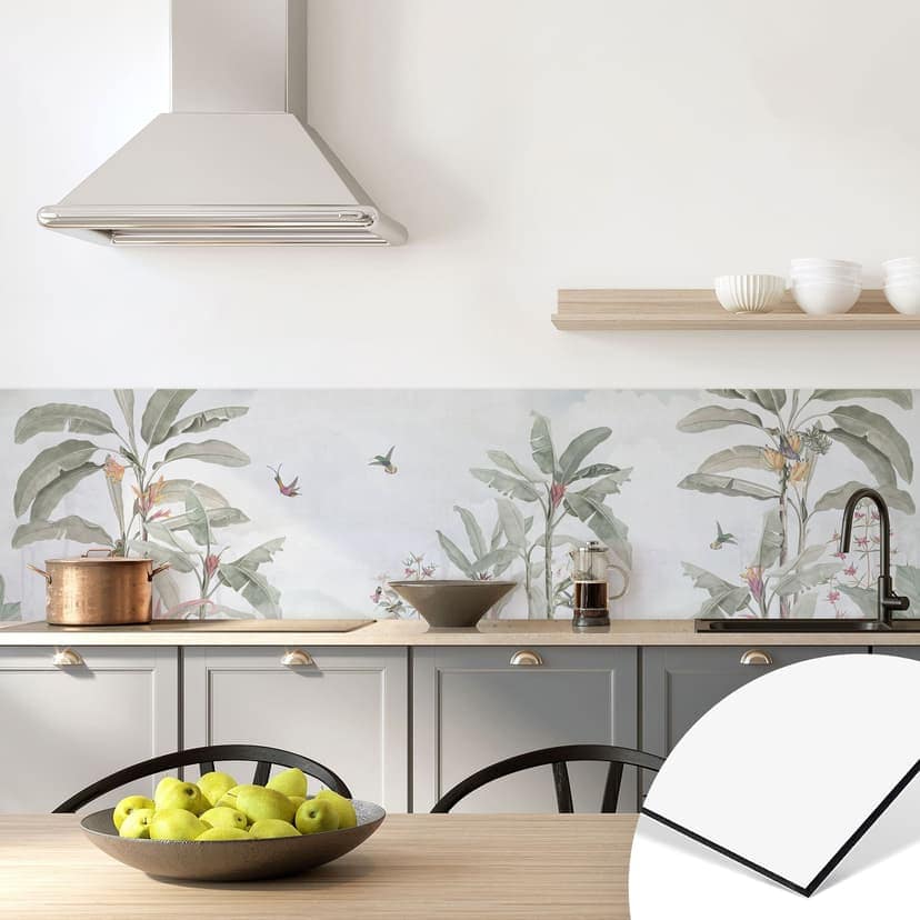 Rivestimento cucina Idillio tropicale con colibrì blu - Bloomery Decor