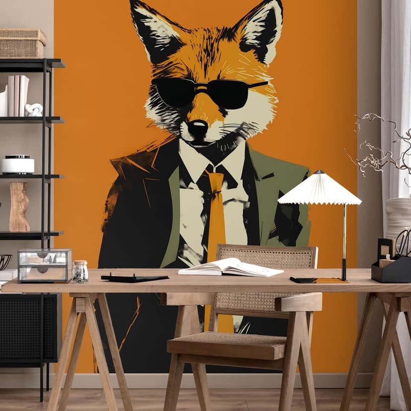 Fotomurale Volpe cool in giacca e cravatta - Magnusson