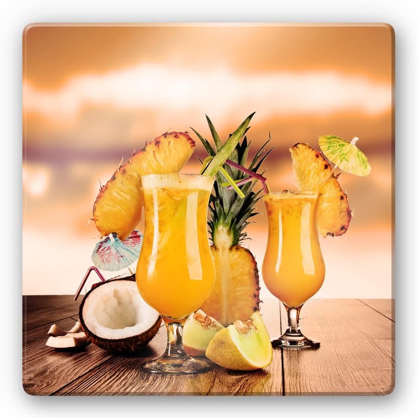 Stampa su vetro - L'ora del cocktail - quadrato