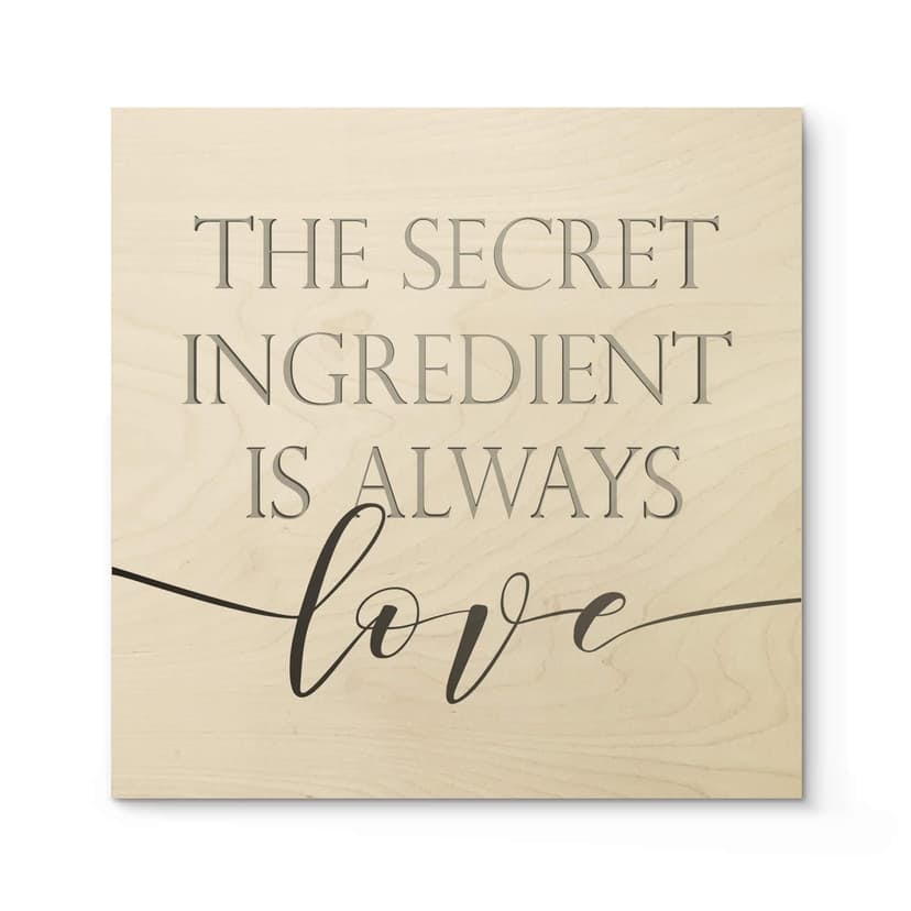 Stampa su legno - The secret ingredient