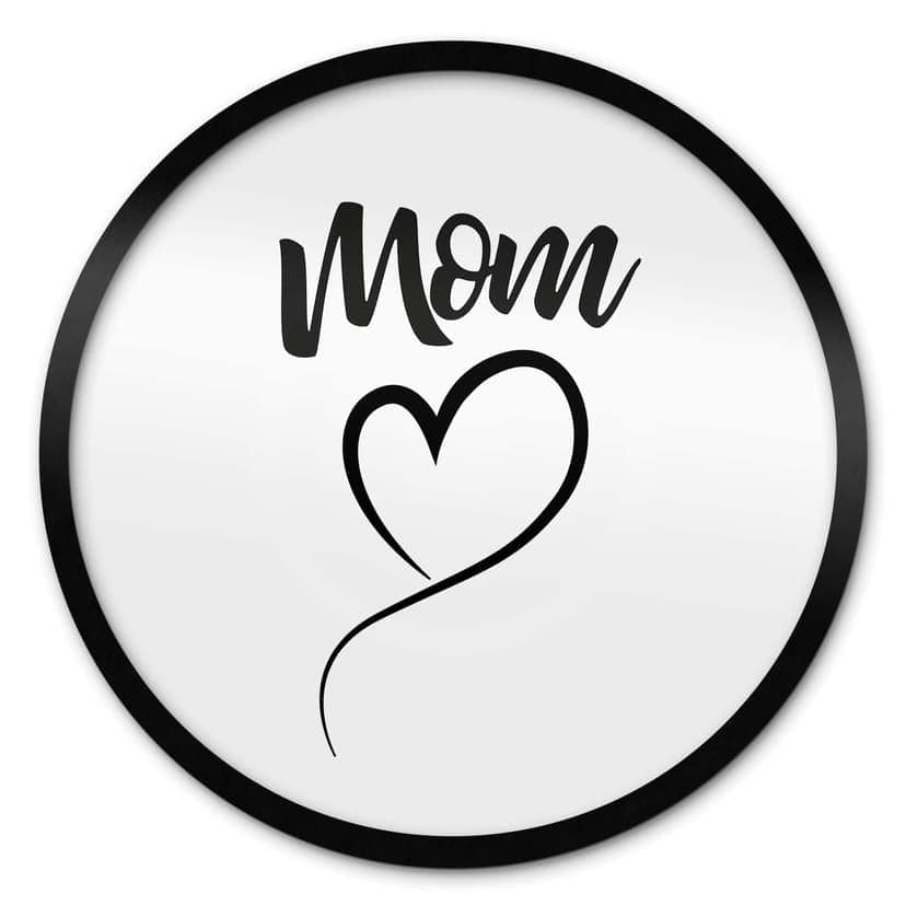Poster Cuore di mamma - rotondo
