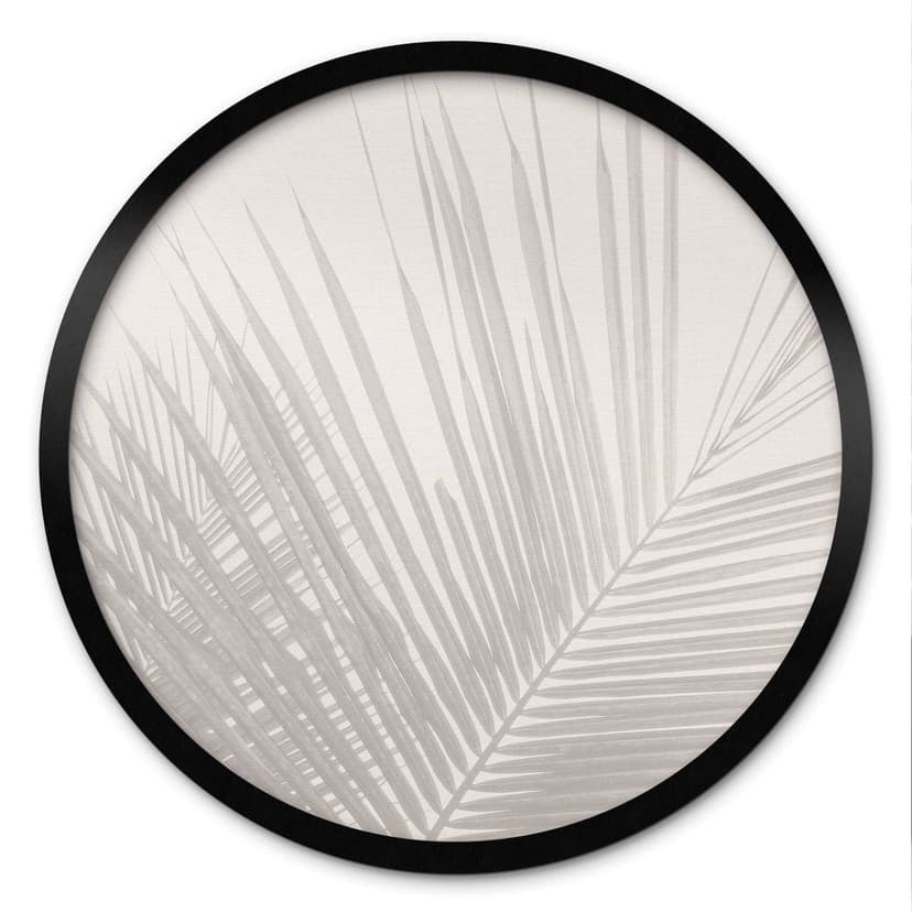 Poster con foglie di palma in lino - Bloomery Decor - Rotondo