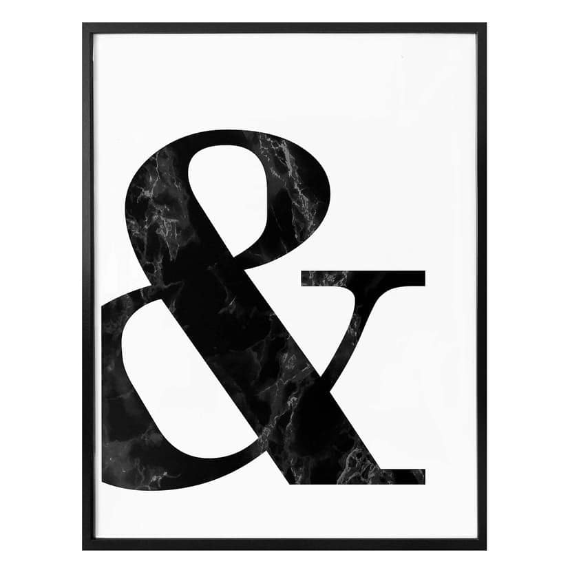 Poster - & in marmo nero