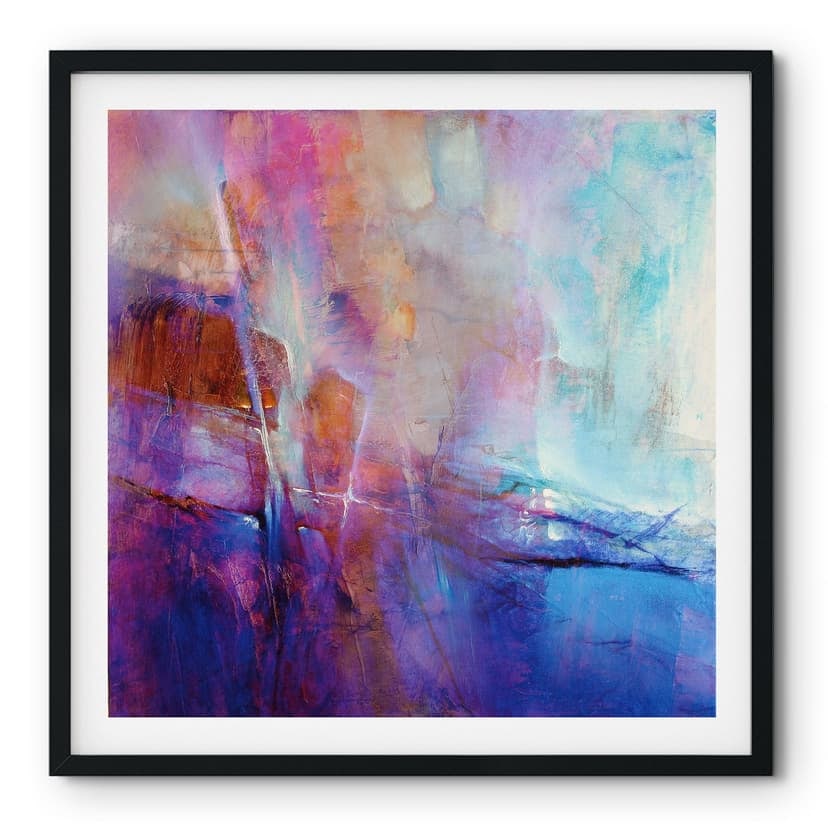 Poster con stampa d'arte - Costa astratta in viola - Schmucker - Quadrato