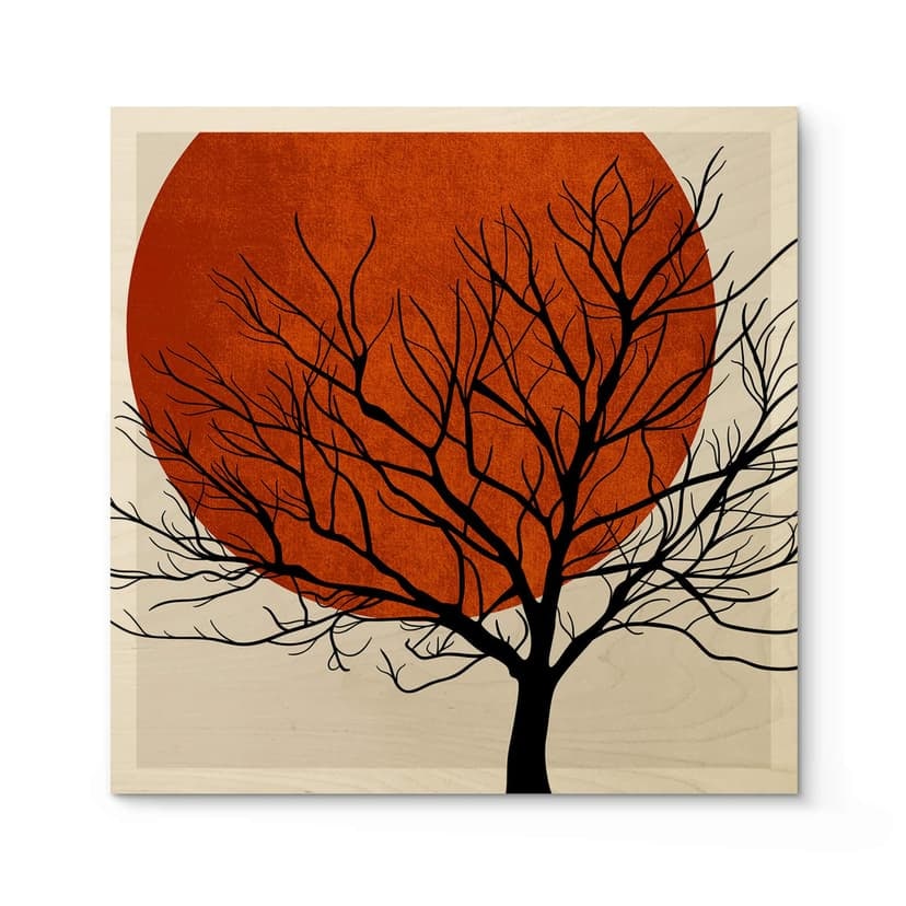 Stampa su legno Kubistika - Tramonto