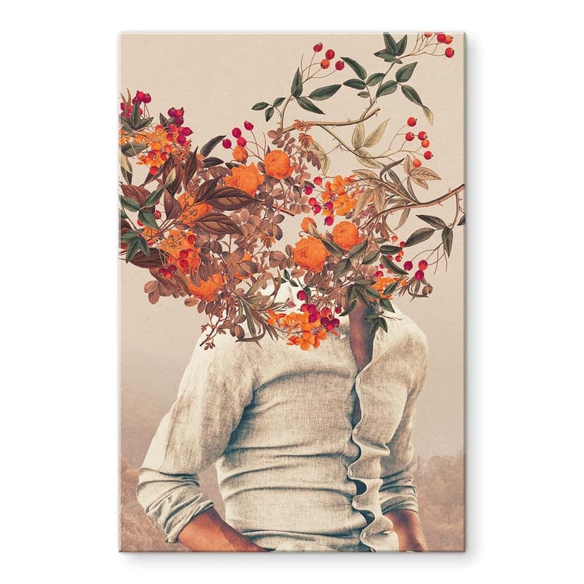 Stampa su vetro acrilico Moth - Flower Man