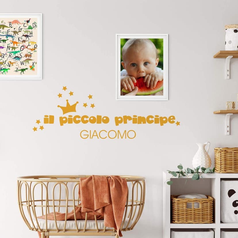 Adesivo murale -Il piccolo principe + Nome