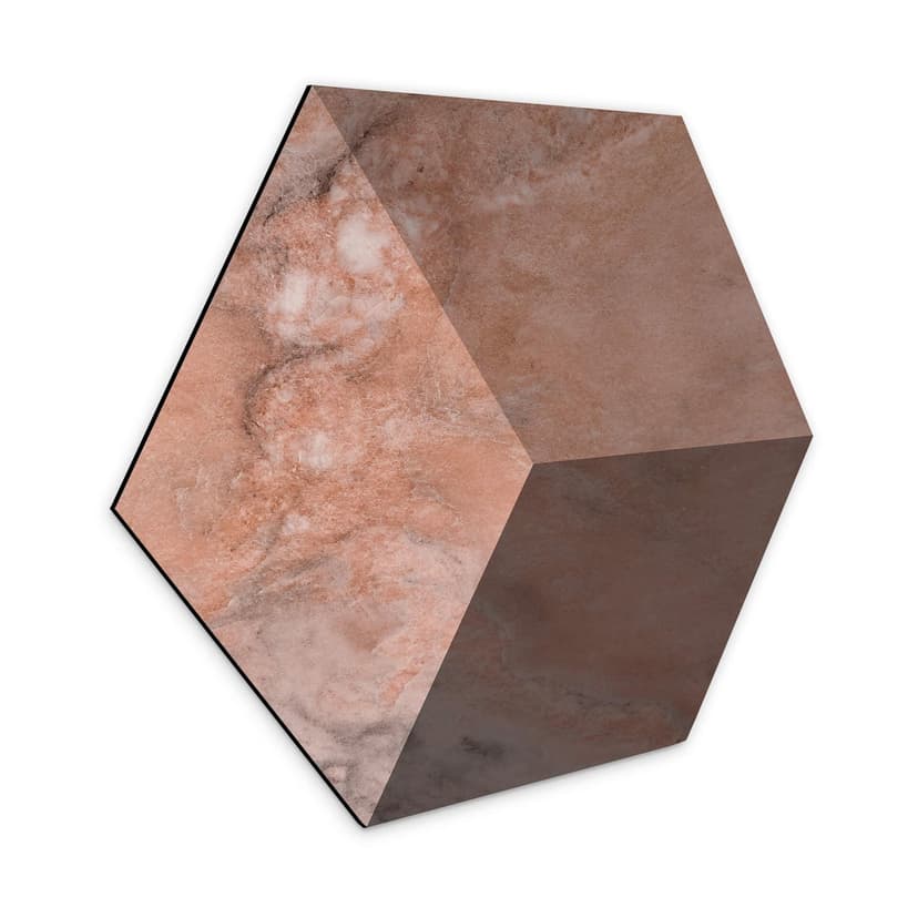 Esagono effetto 3D Alu-Dibond Marmo 06