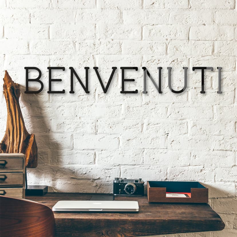 Lettere in acrilico – Benvenuti