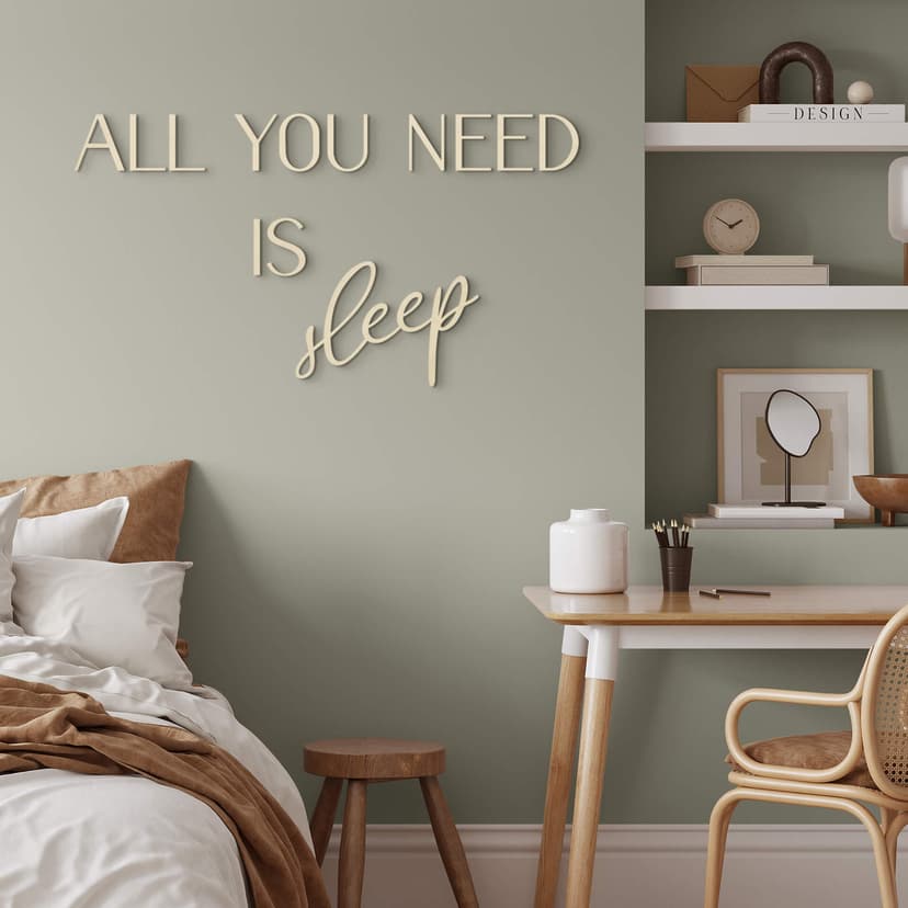Decoro in legno All you need is Sleep