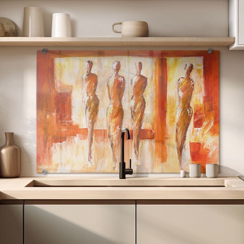 Schüßler - Quattro figure in arancio